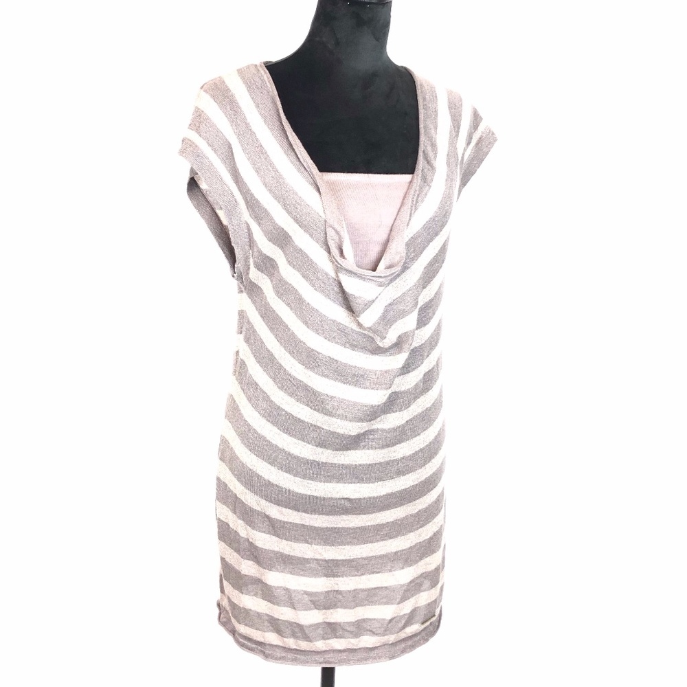 Only Luxury Collection Gray Striped Knit Dress